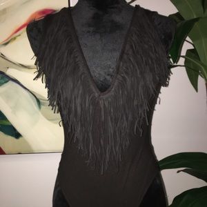 Edgy Detail V-Neck Bodysuit